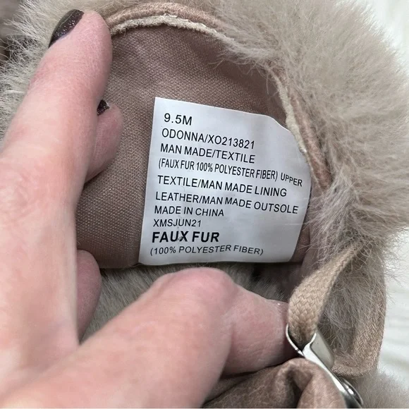 XOXO Odonna Taupe Lace Up Fur Buckle Ankle Booties 9.5 - Picture 11 of 12